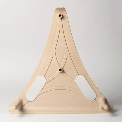The Reliefboard shown upright on a white background. It does not have any pegs attached to highlight the two peg attachment points available to use.